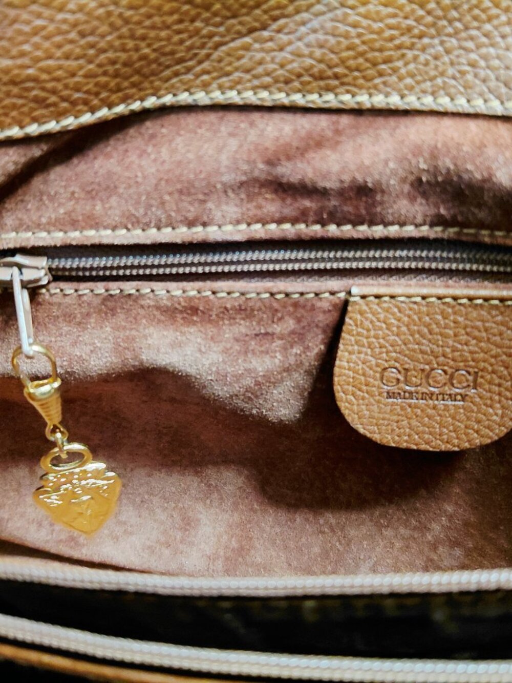 Vintage Gucci Brown Leather Boston Bag - Picture 12 of 15